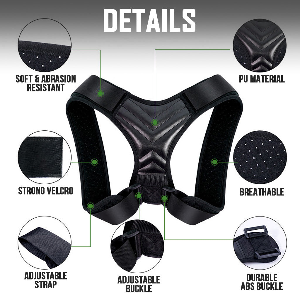 Back Posture Corrector L Adjustable Belt Strap Shoulder Spine Neck Lumbar Support Men Women Kids