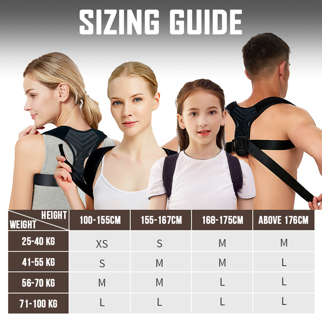 Back Posture Corrector L Adjustable Belt Strap Shoulder Spine Neck Lumbar Support Men Women Kids
