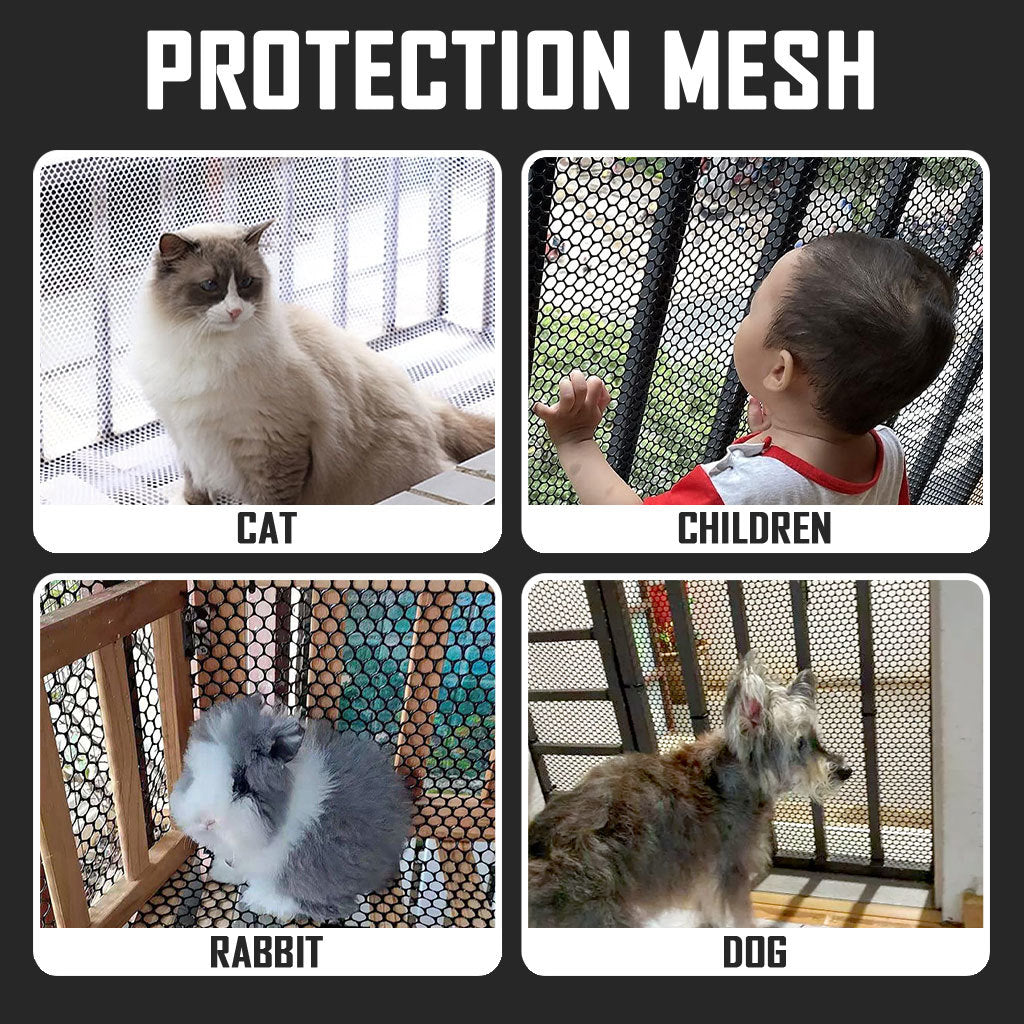 PVC Plastic White Mesh Window Gate Door Pet Cat Proof Bird Net Multipurpose Safety Protective Netting Barrier