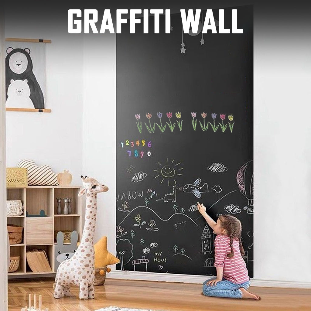 PVC Whiteboard Wall Sticker Writing Drawing Memo Chalk Board School Classroom