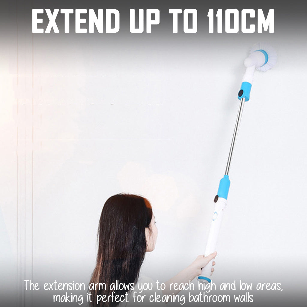 Electric Spin Scrubber - Power Brush Home Bathroom Cleaning Tool Floor Toilet Window Cleaner