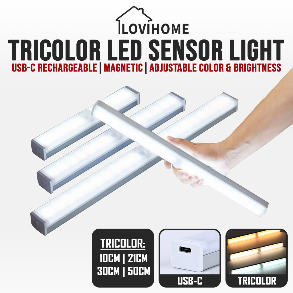 LED Tricolor 21cm Motion Sensor Light