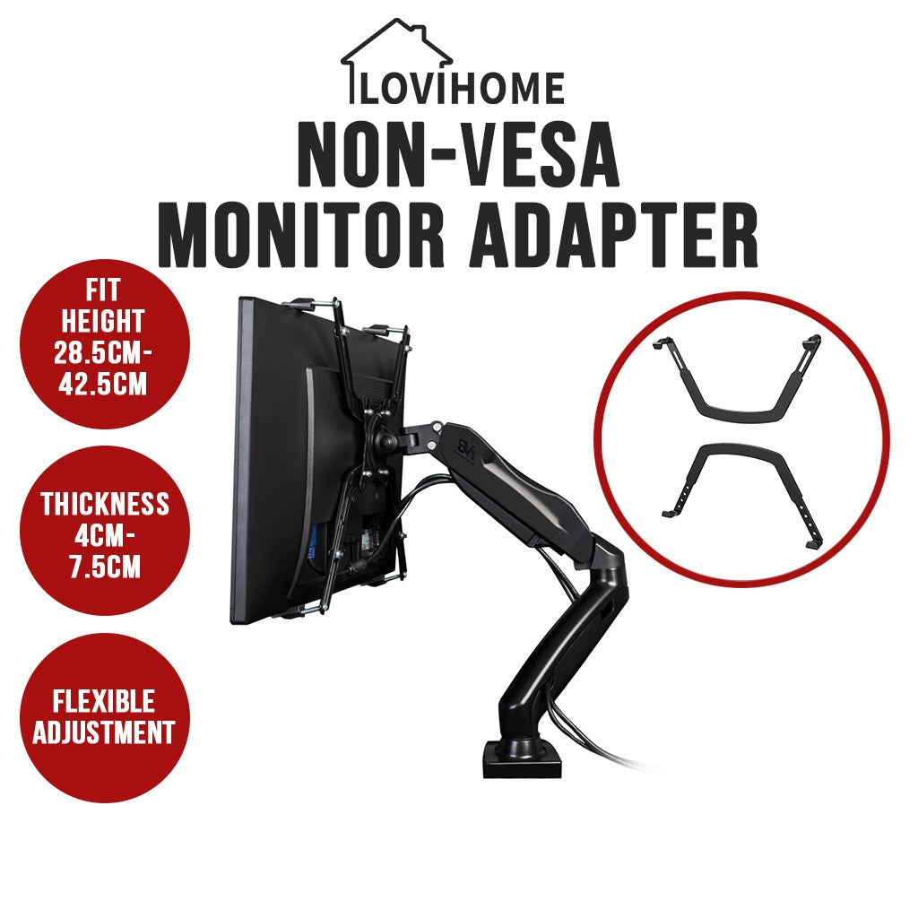 Monitor Mounting Computer Bracket LCD Holder Non Vesa Display Adaptor