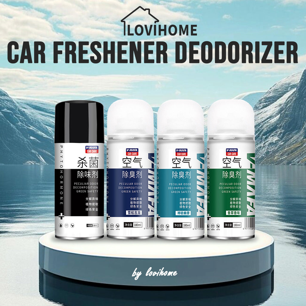 Car Odor Removal Spray 180ml Vanilla Fresh Deodorizer Air Refreshener
