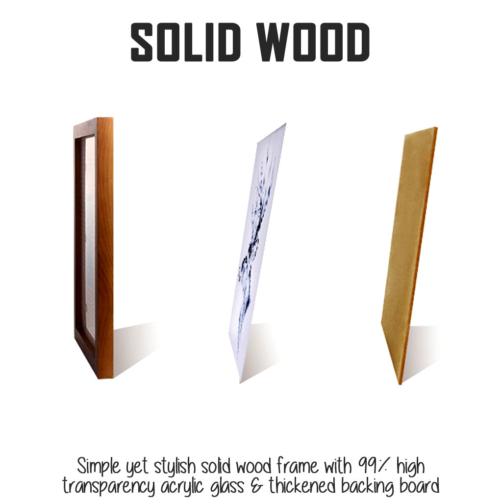 Wooden Picture Frame - Wall Art Poster Painting Photo Hanging Stand Desk Table Decor A3 A4 6R 8R 30x40cm