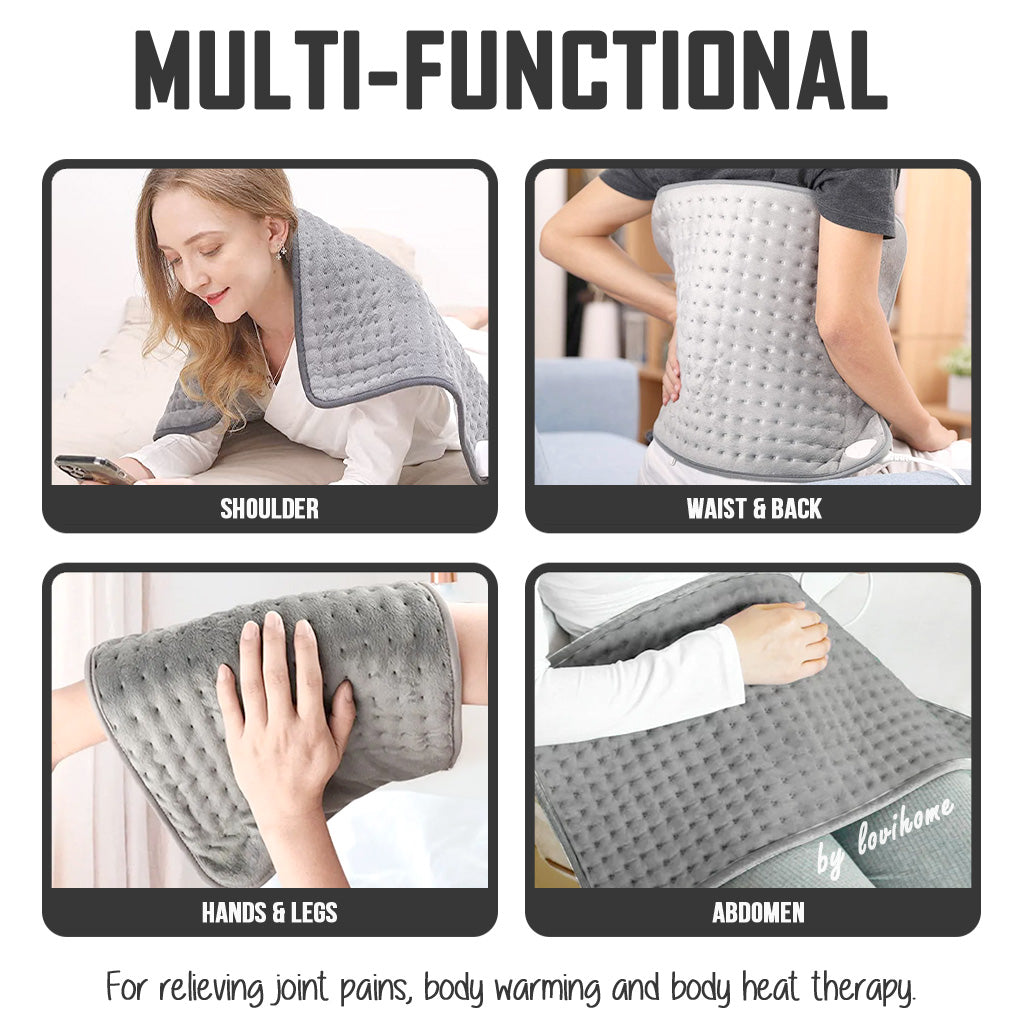 Electric Heating Pad 40x76cm Back Neck Massager Menstrual Pain Relief Travel Shoulder Waist Arm Warm Stomach Massage Heat