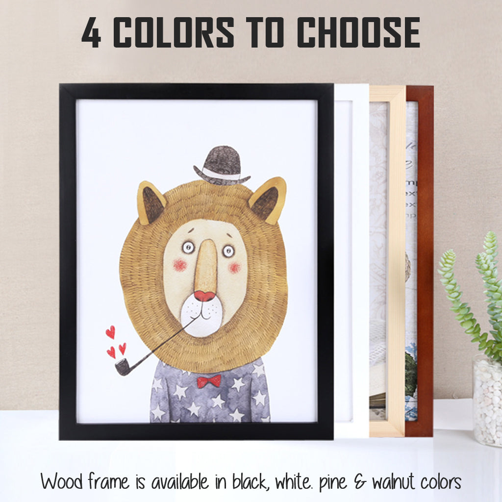 Wooden Picture Frame - Wall Art Poster Painting Photo Hanging Stand Desk Table Decor A3 A4 6R 8R 30x40cm