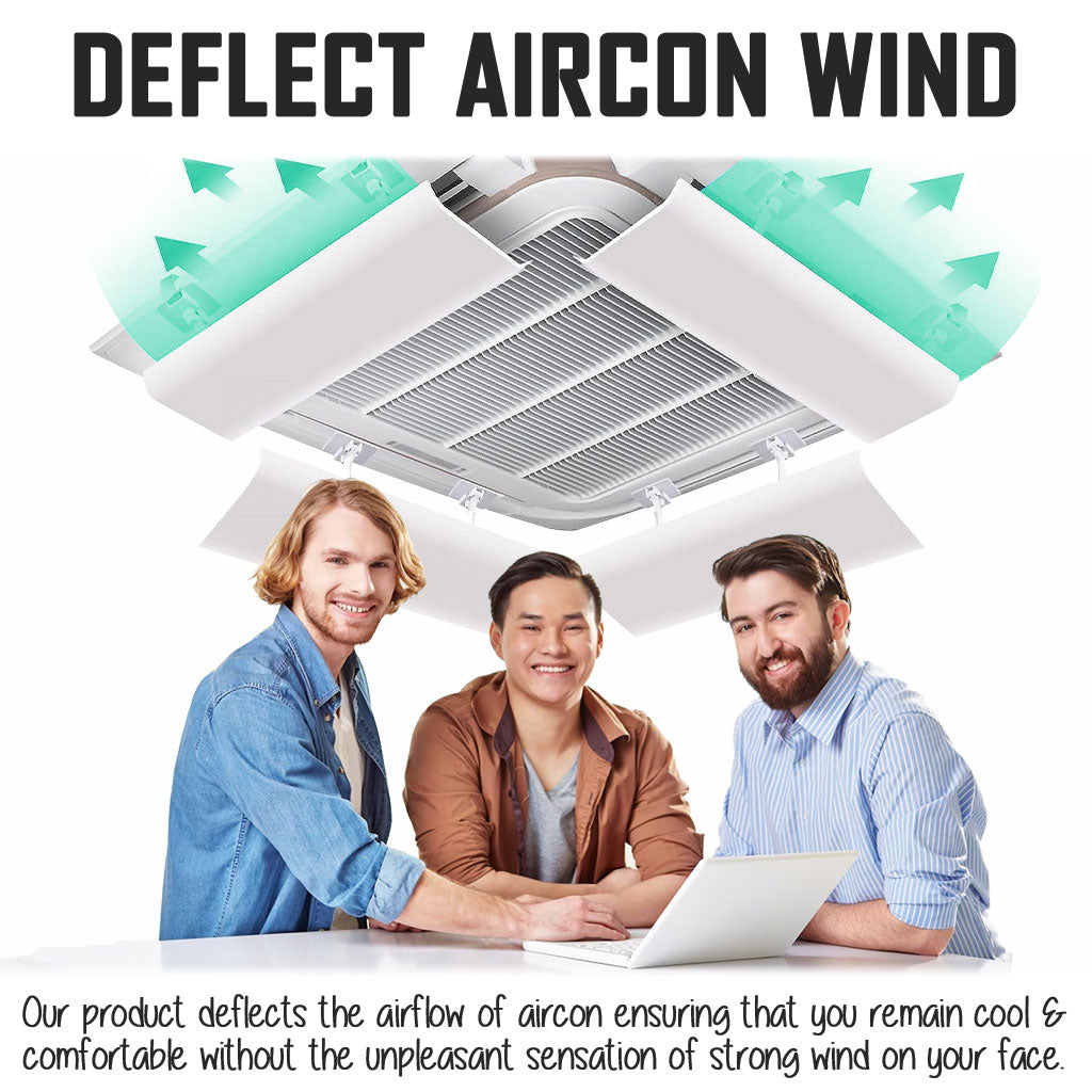 Central Aircon Wind Deflector 53cm Ceiling Air Conditioner Unit Airflow Diverter Air Con Shield Windshield
