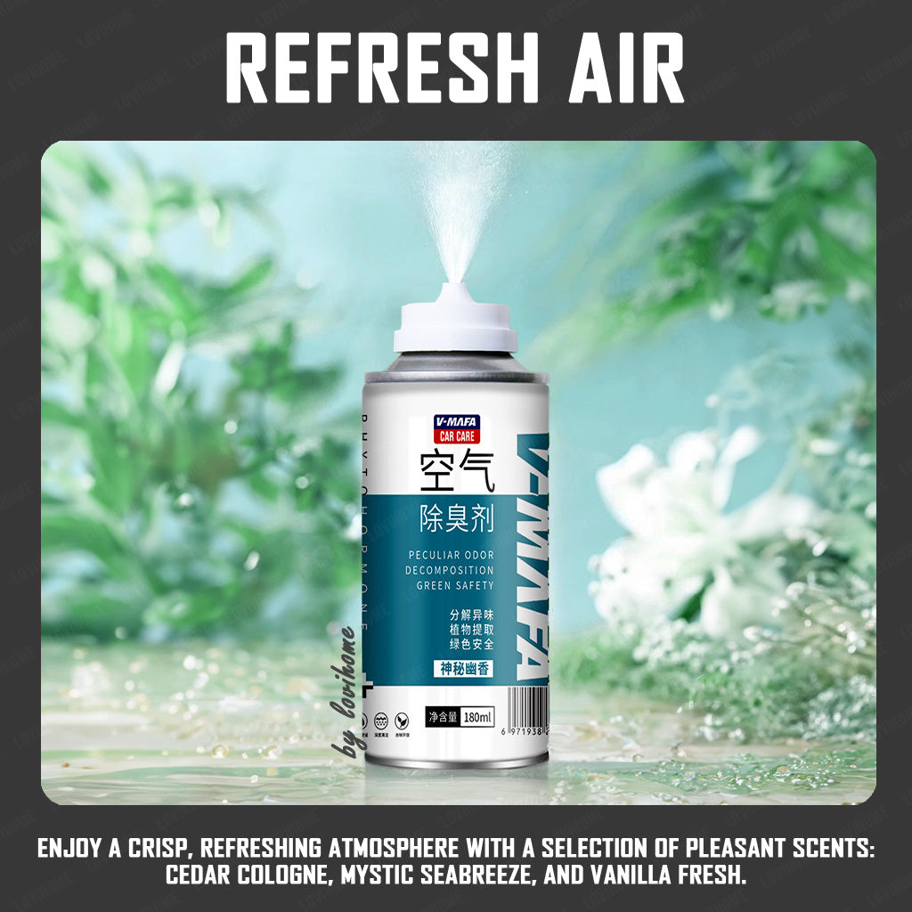 Car Odor Removal Spray 180ml Vanilla Fresh Deodorizer Air Refreshener