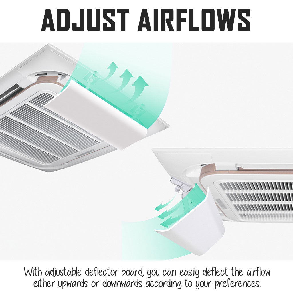 Central Aircon Wind Deflector 53cm Ceiling Air Conditioner Unit Airflow Diverter Air Con Shield Windshield