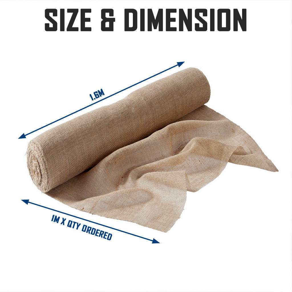 Burlap Cloth Natural Fabric - Sack Jute Home Decor DIY Craft - 1 Qty = 1 Meter
