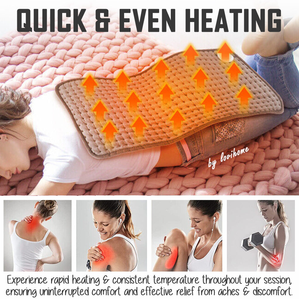 Electric Heating Pad 40x76cm Back Neck Massager Menstrual Pain Relief Travel Shoulder Waist Arm Warm Stomach Massage Heat