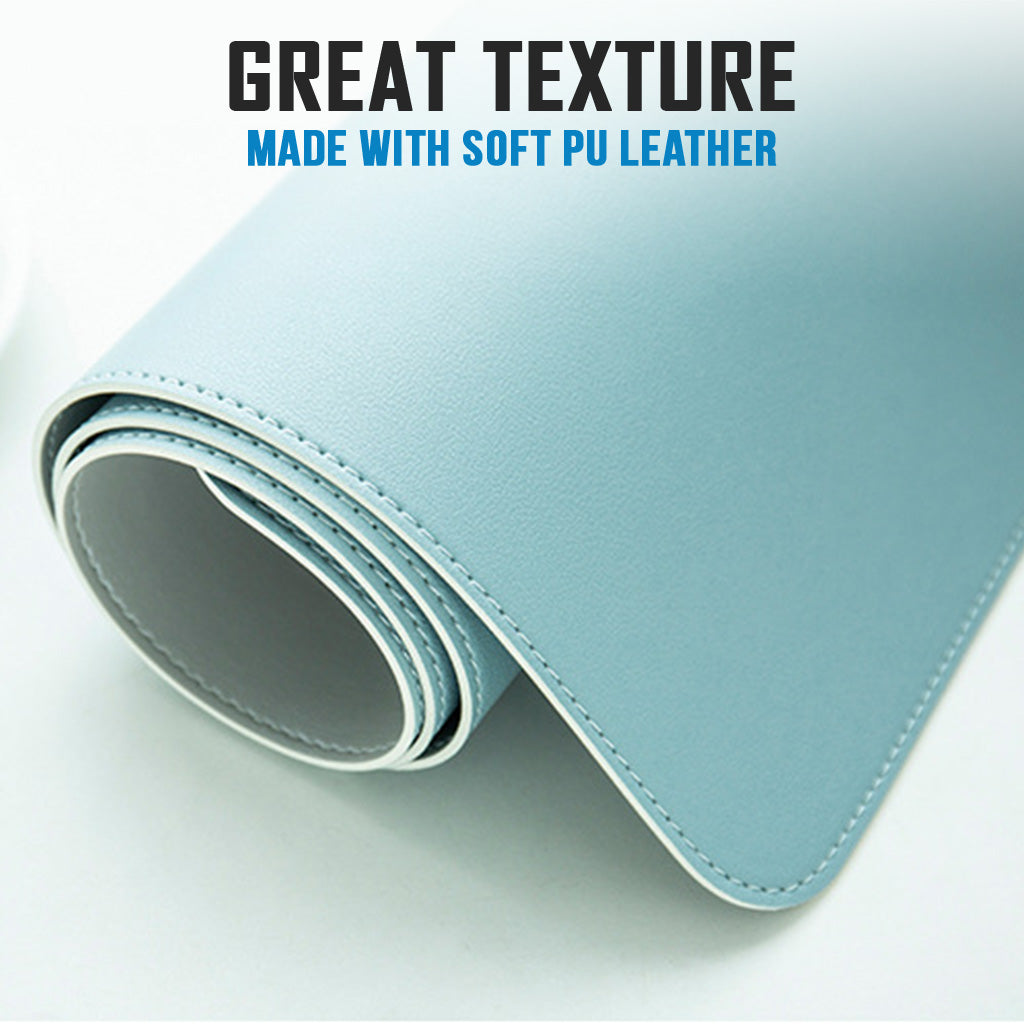 Waterproof Leather Desk Mouse Pad Maple Brown Large Desktop Table Mat Laptop Computer Accessories Keyboard Mousepad
