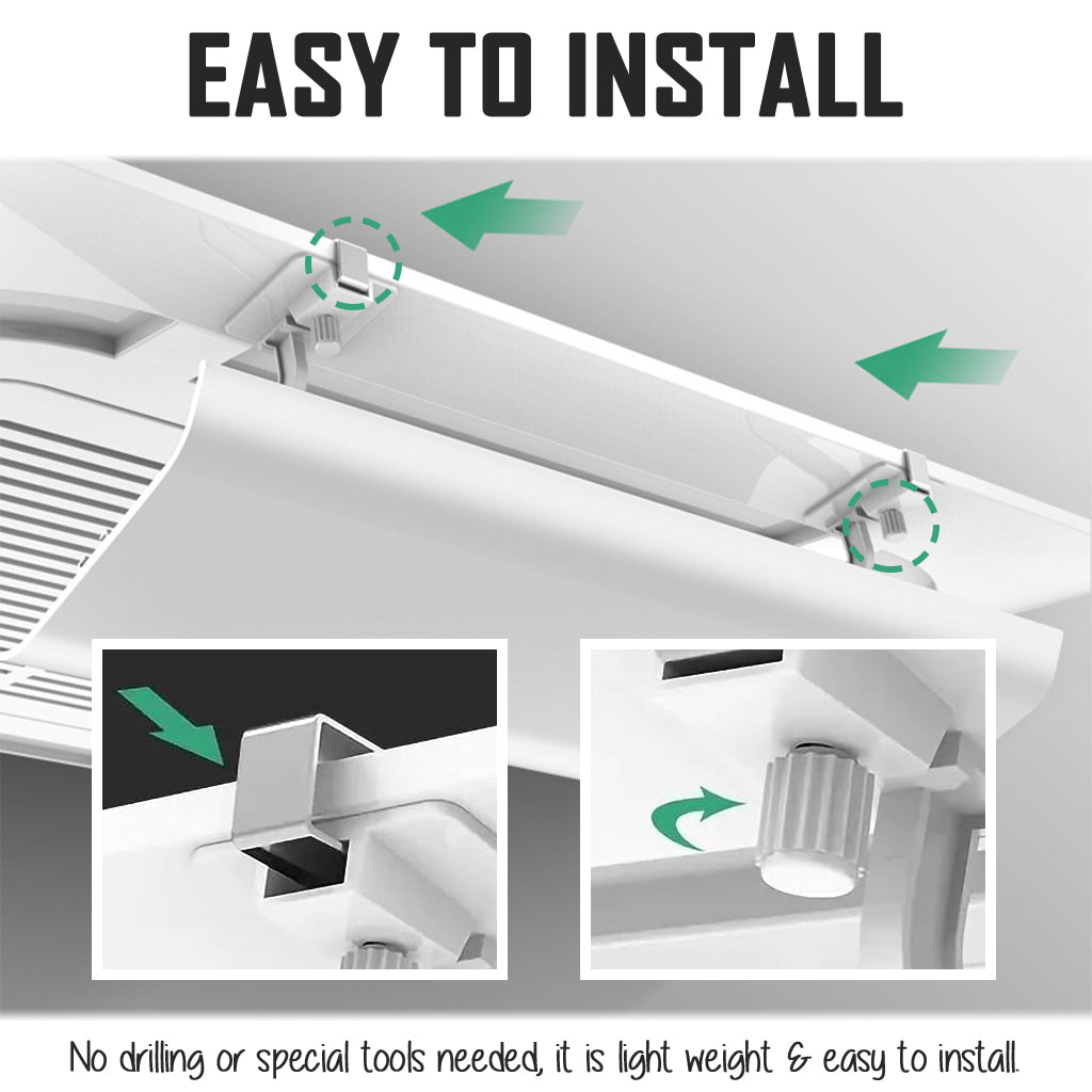 Central Aircon Wind Deflector 60cm Ceiling Air Conditioner Unit Airflow Diverter Air Con Shield Windshield