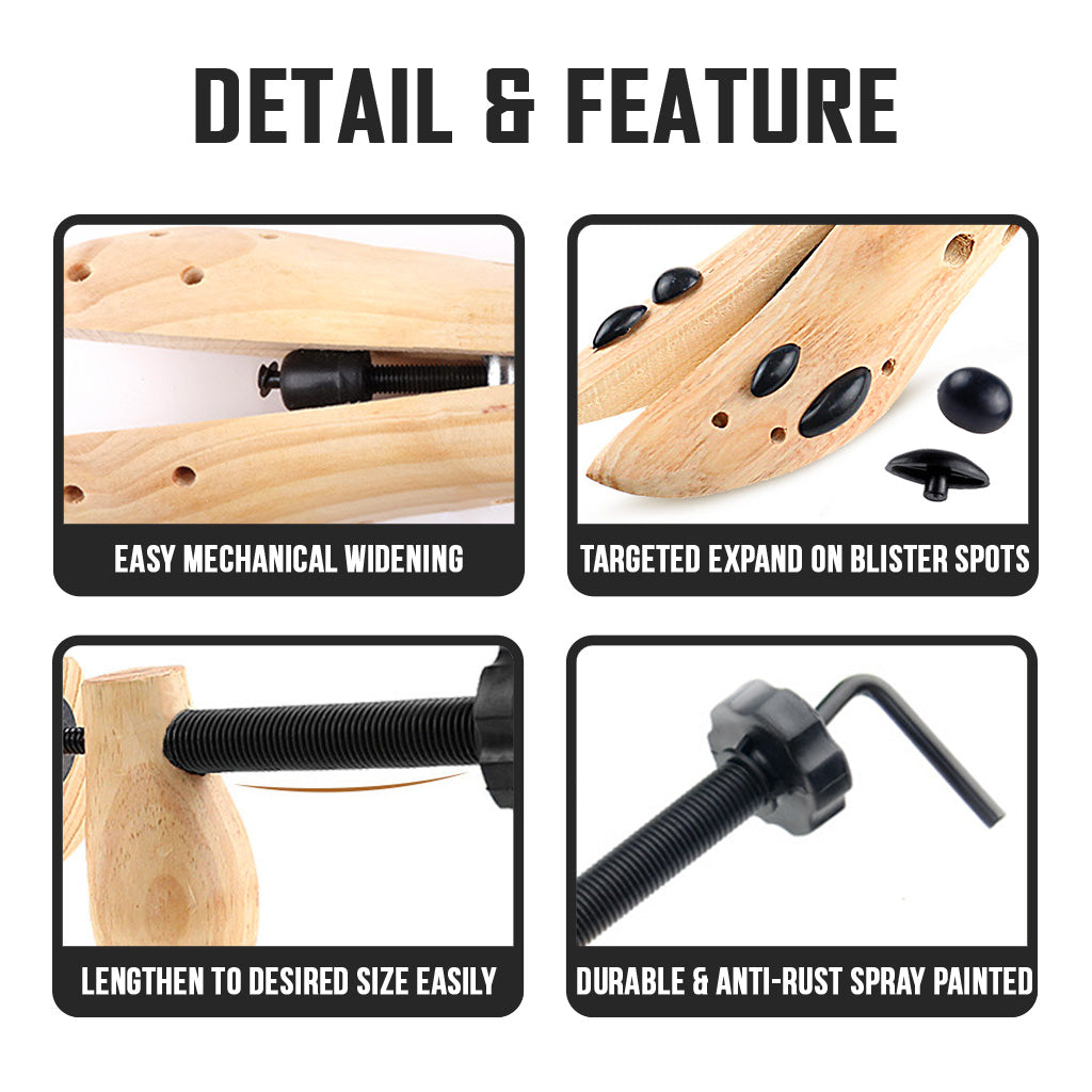 Wooden Shoe Stretcher - Shoes Expander Shaper Shoekeeper