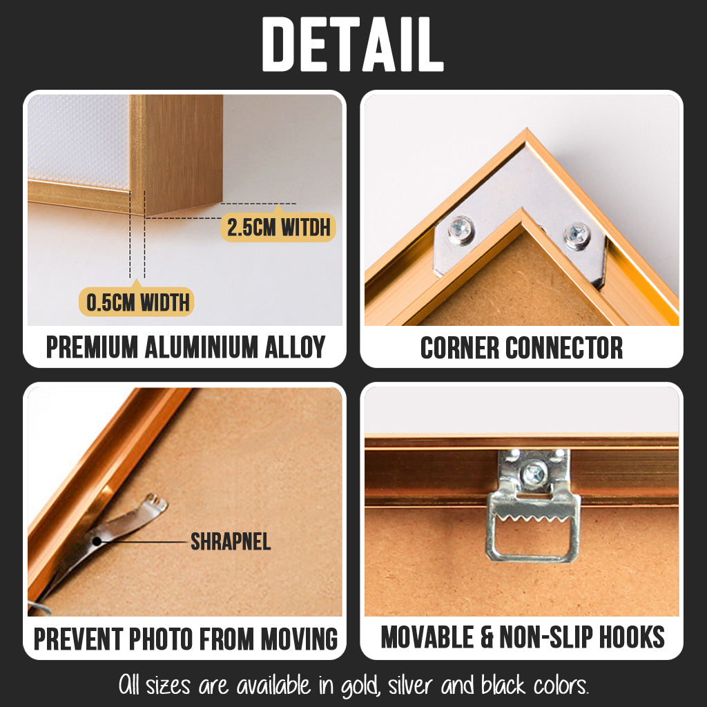 Wooden Picture Frame - Wall Art Poster Painting Photo Hanging Stand Desk Table Decor A3 A4 6R 8R 30x40cm
