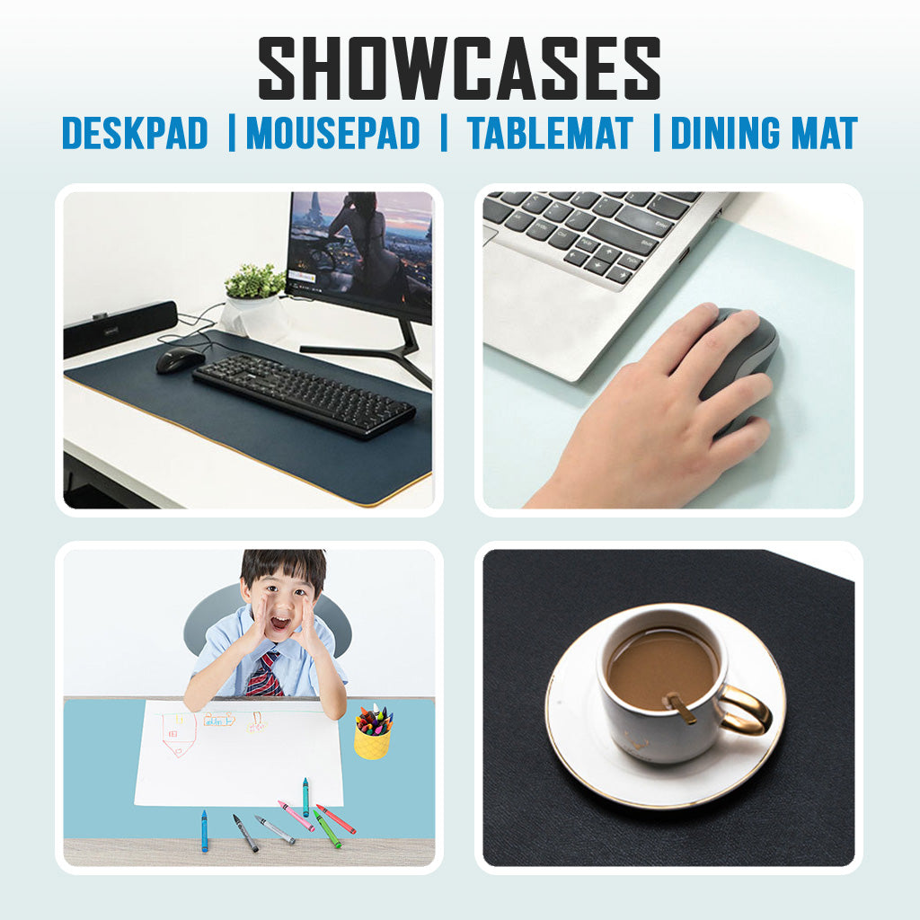 Waterproof Leather Desk Mouse Pad Maple Brown Large Desktop Table Mat Laptop Computer Accessories Keyboard Mousepad
