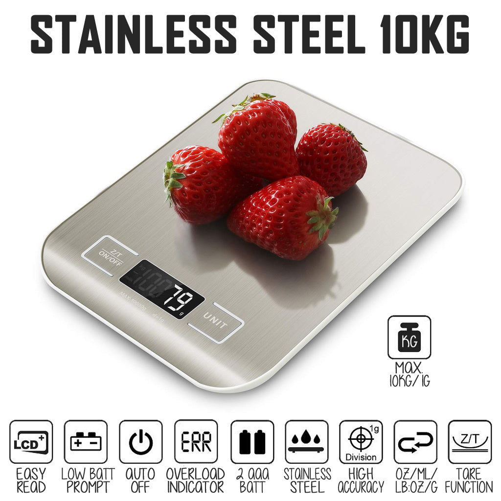 Kitchen Digital Stainless Steel Weighing Scale Food Weight Measuring Machine Cooking Baking Tools Kitchenware