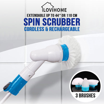 Electric Spin Scrubber - Power Brush Home Bathroom Cleaning Tool Floor Toilet Window Cleaner