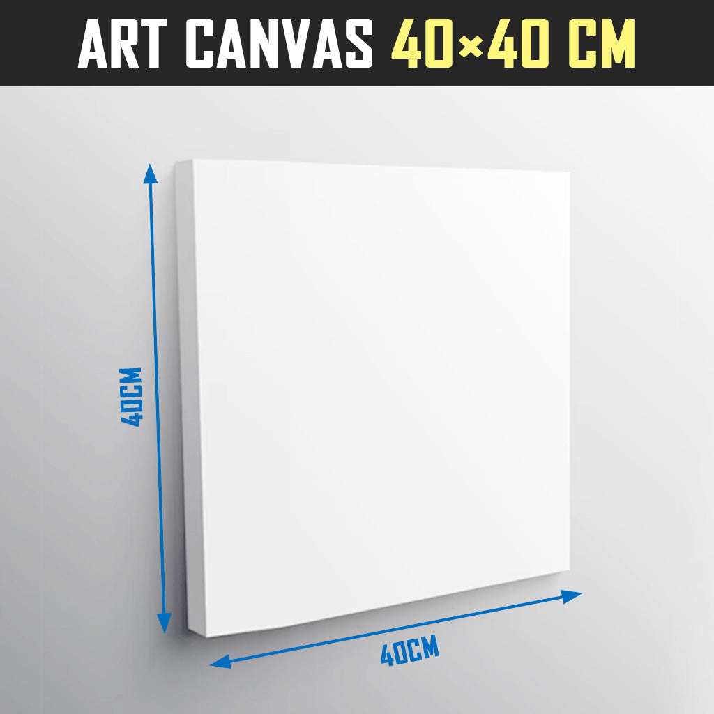 White Plain Cotton Art Canvas 40x40cm Wooden Frame Painting Drawing Board Supplies DIY Wall Picture Poster