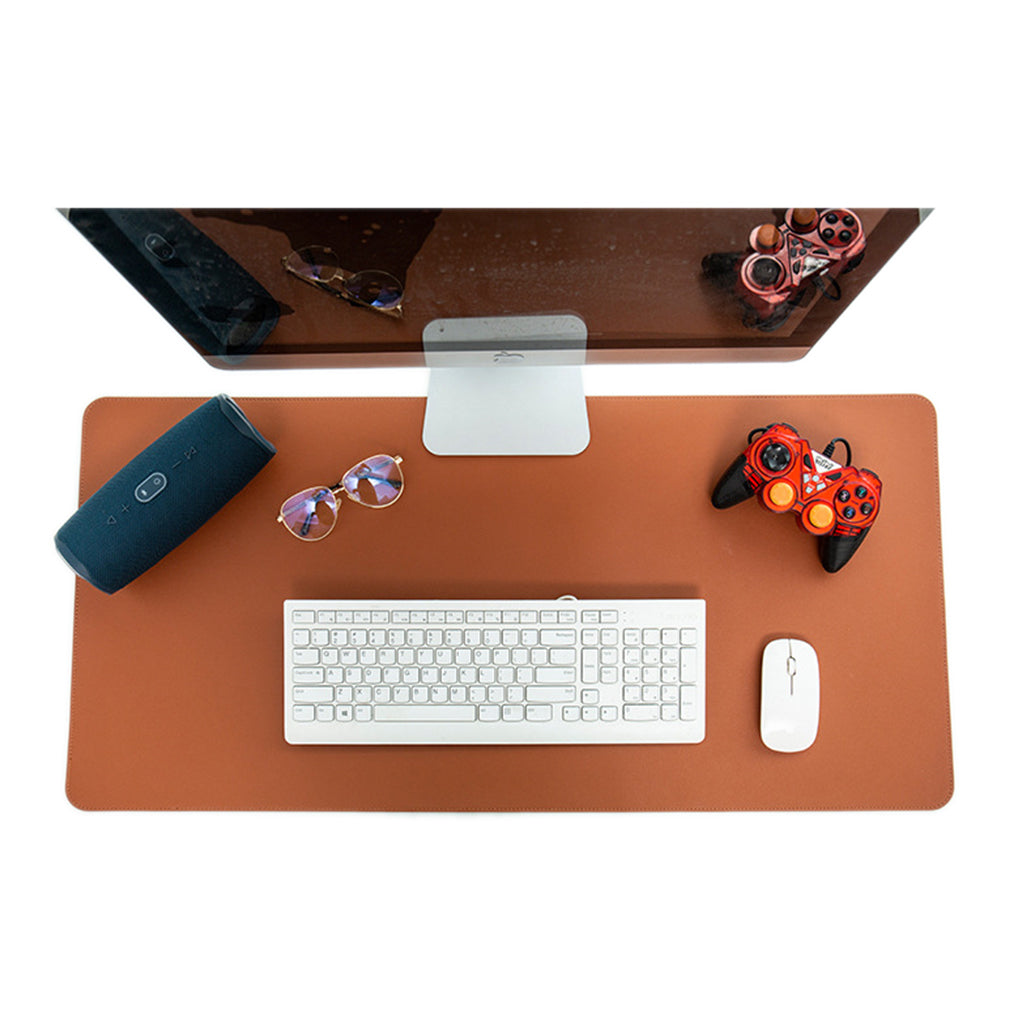 Waterproof Leather Desk Mouse Pad Maple Brown Large Desktop Table Mat Laptop Computer Accessories Keyboard Mousepad