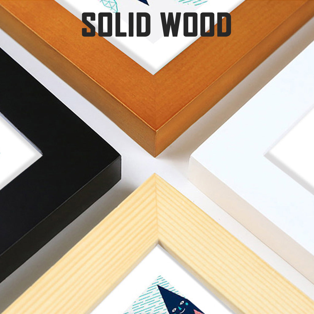 Wooden Picture Frame - Wall Art Poster Painting Photo Hanging Stand Desk Table Decor A3 A4 6R 8R 30x40cm