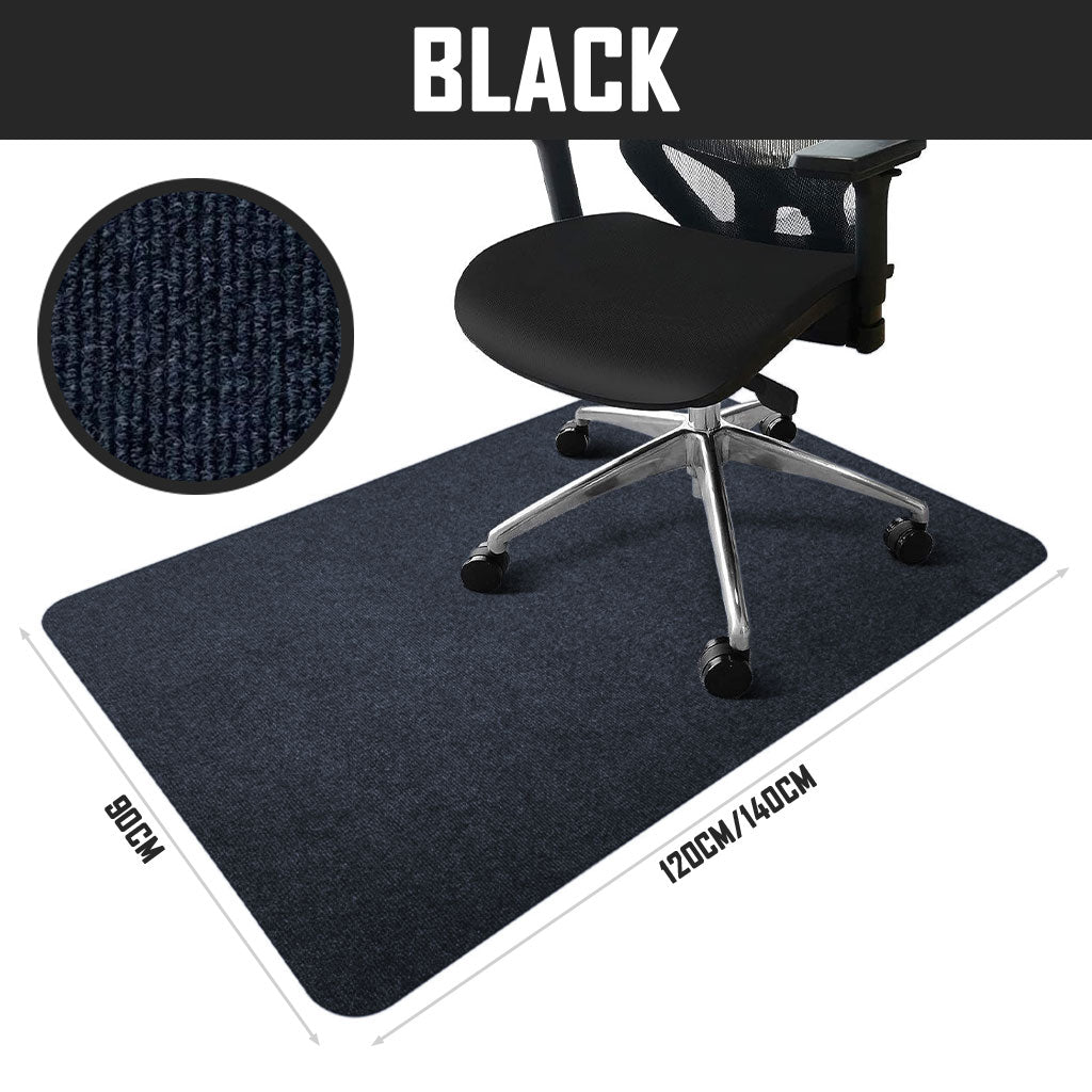 Chair Mat Black Floor Protection Non Slip Office Study Room Carpet Roller Chair Leg Wheel Sound Cushion Cover Protector