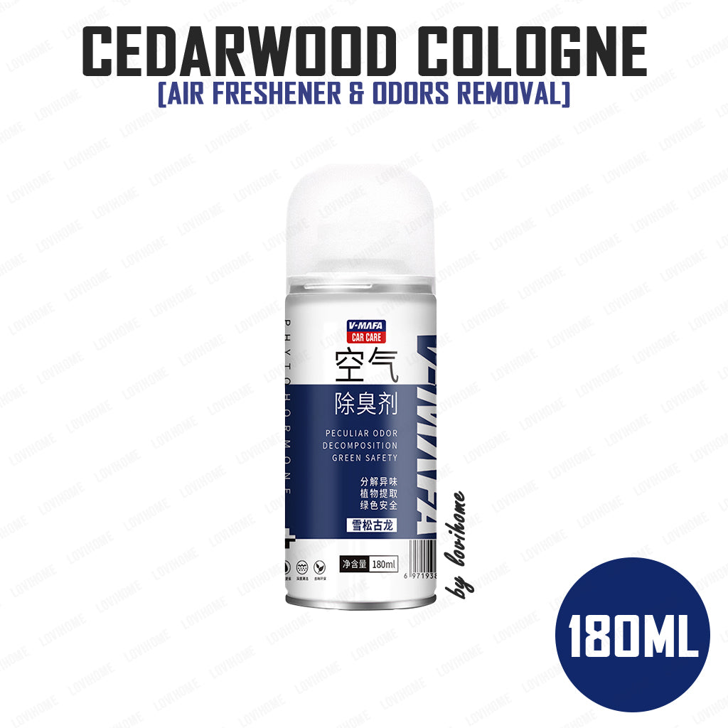 Car Odor Removal Spray 180ml Cedarwood Cologne Deodorizer Air Refreshener
