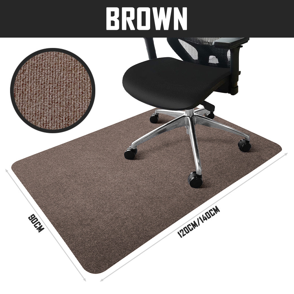 Chair Mat Brown Floor Protection Non-Slip Office Study Room Carpet Roller Chair Leg Wheel Sound Cushion Cover Protector