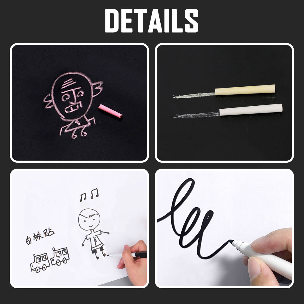 PP Blackboard Wall Sticker Writing Drawing Memo Chalk Board School Classroom