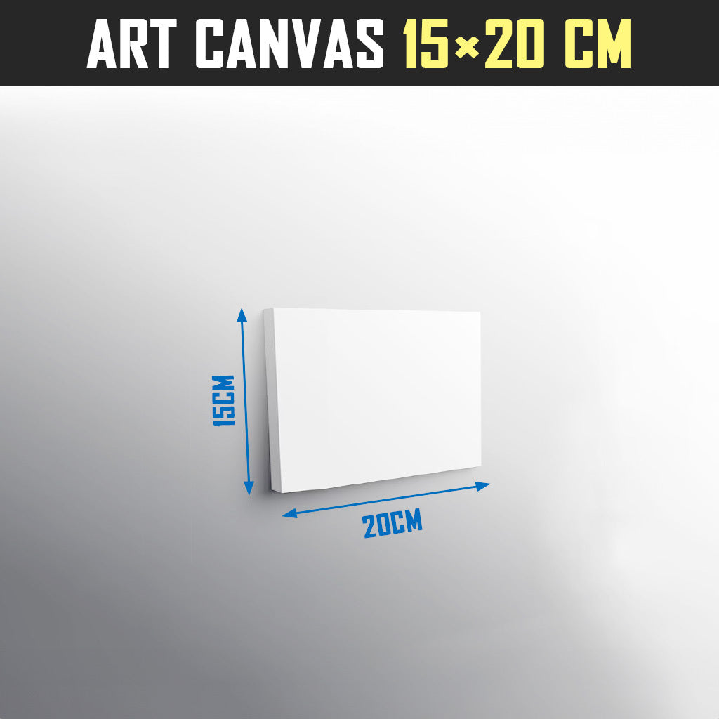White Plain Cotton Art Canvas 15x20cm Wooden Frame Painting Drawing Board Supplies DIY Wall Picture Poster