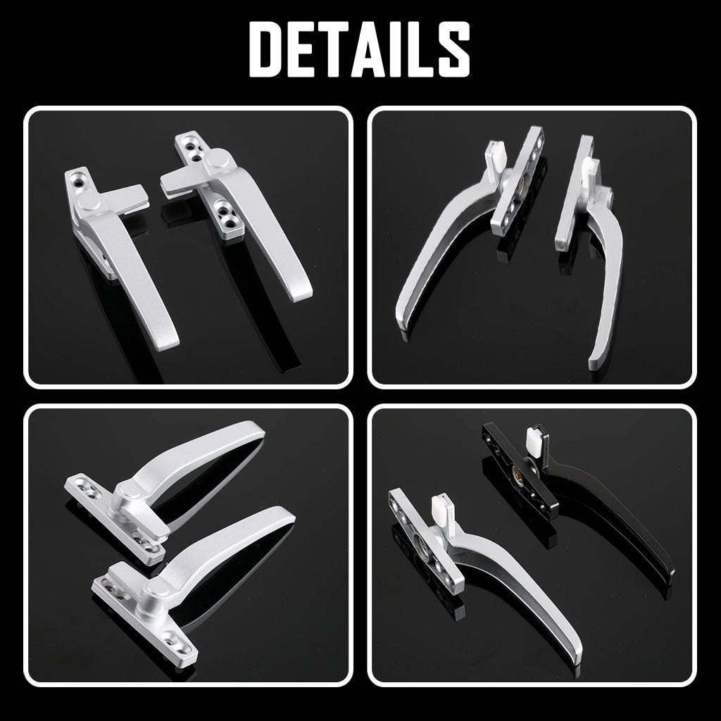 HDB Window Locking Inverted Left Handle - Aluminium Casement Lever Replacement Home DIY