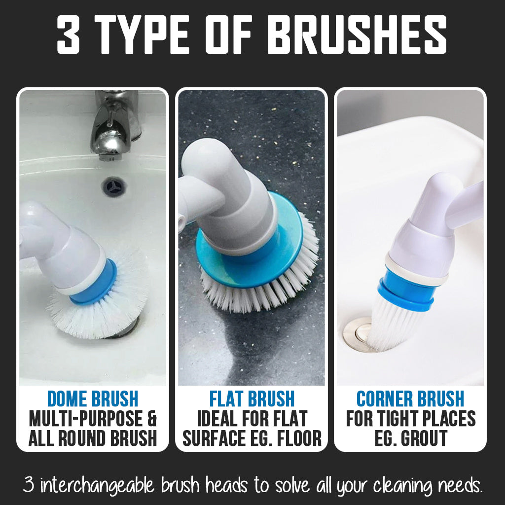 Electric Spin Scrubber - Power Brush Home Bathroom Cleaning Tool Floor Toilet Window Cleaner