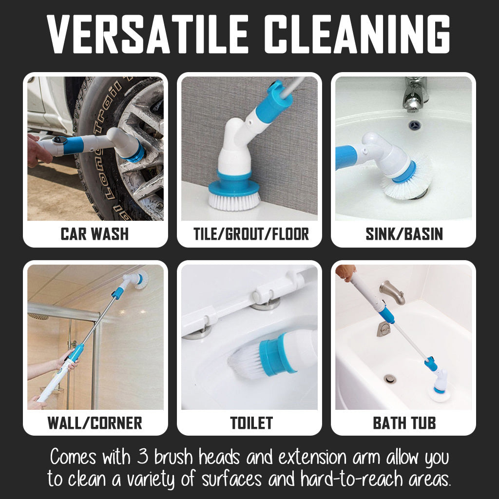 Electric Spin Scrubber - Power Brush Home Bathroom Cleaning Tool Floor Toilet Window Cleaner