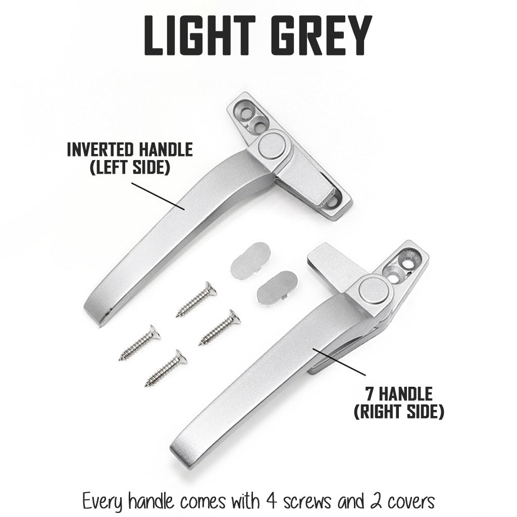 HDB Window Locking Inverted Left Handle - Aluminium Casement Lever Replacement Home DIY