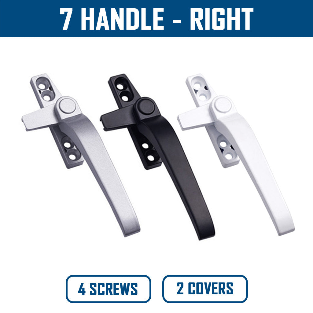 HDB Window Locking 7 Right Handle - Aluminium Casement Lever Replacement Home DIY