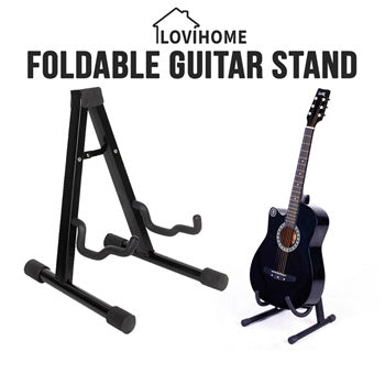 Foldable Acoustic Electric Guitar Stand Bass Violin Rack Holder Music Instrument Display Capo Pick Accessories