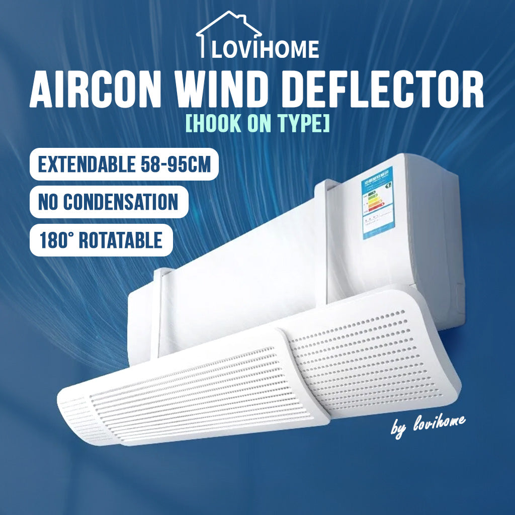 Hook On Adjustable Aircon Wind Deflector Air Conditioner Shield Cover Anti-Direct Blowing