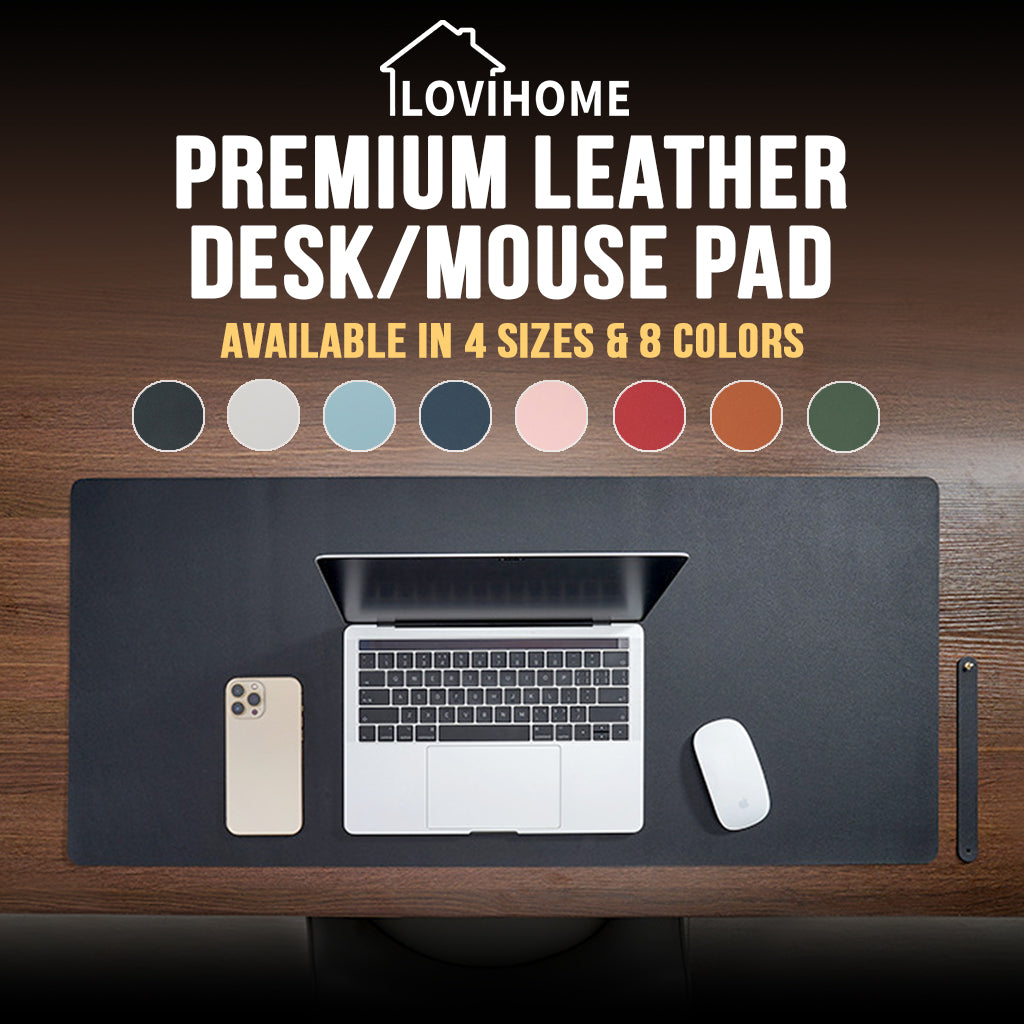 Waterproof Leather Desk Mouse Pad Nordic Grey Large Desktop Table Mat Laptop Computer Accessories Keyboard Mousepad