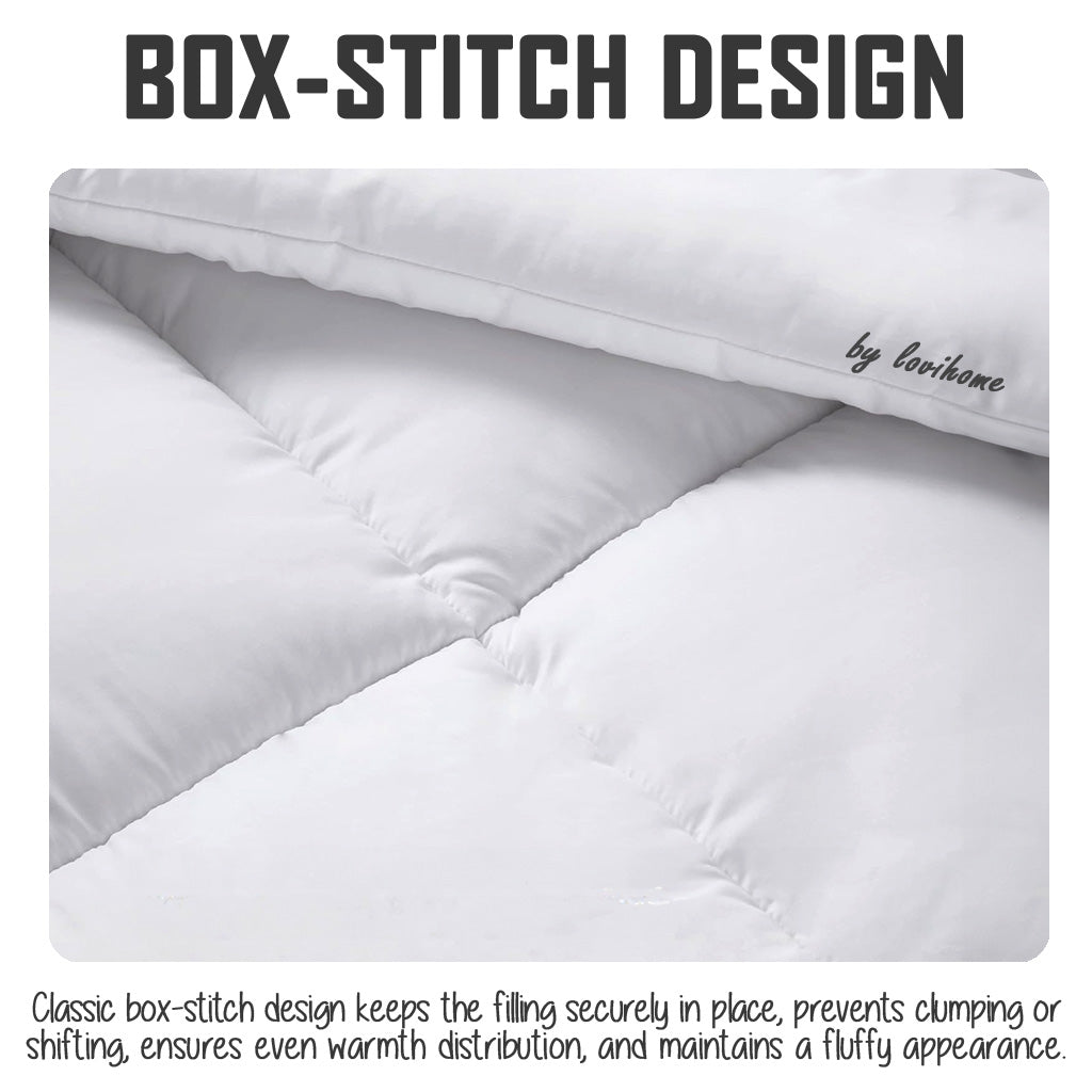 Quilt Insert Comforter Single Bed 150cm x 198cm Blanket Microfiber Fabric 4D Polyester Fiber