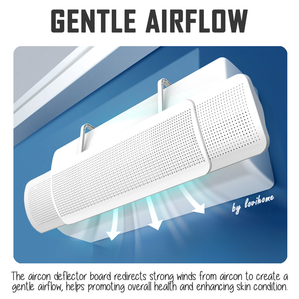 Hook On Adjustable Aircon Wind Deflector Air Conditioner Shield Cover Anti-Direct Blowing