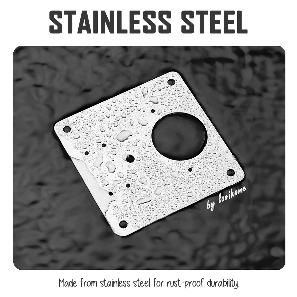 Stainless Steel Cabinet Door Hinge Repair Plate Butterfly 2pcs