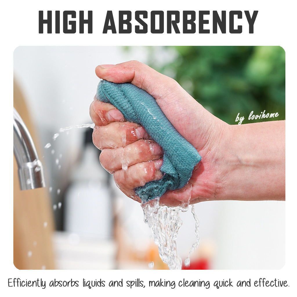 Disposable Microfiber Cleaning Cloth 2 Box Green 20pcs Kitchen Wipe Table Towel