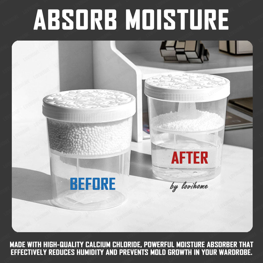 Refillable Wardrobe Moisture Absorber Closet Cabinet Dehumidifier Refill Activated Charcoal Bead
