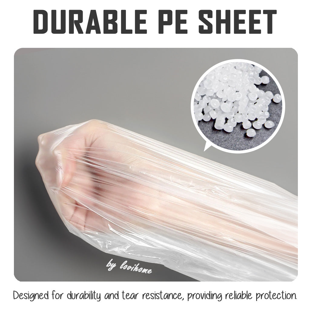 Renovation Painting Pre Taped Plastic Sheet Dust Protective Cover Disposable Dropsheet Dustproof Film 4m 20m