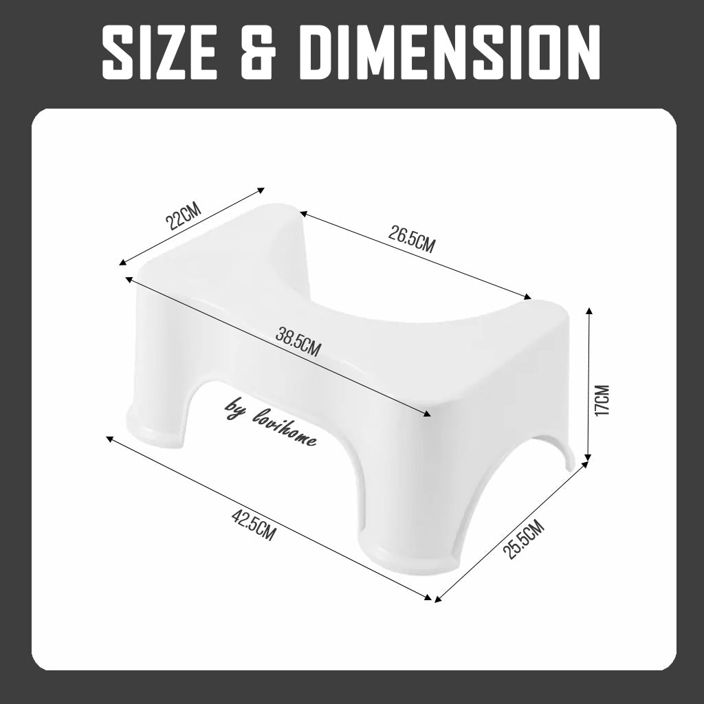 Squatmaster Blue Anti Slip Design Squat Step Stool Constipation Relief Potty Toilet Sturdy Foot Chair Footstool w/ WARRANTY