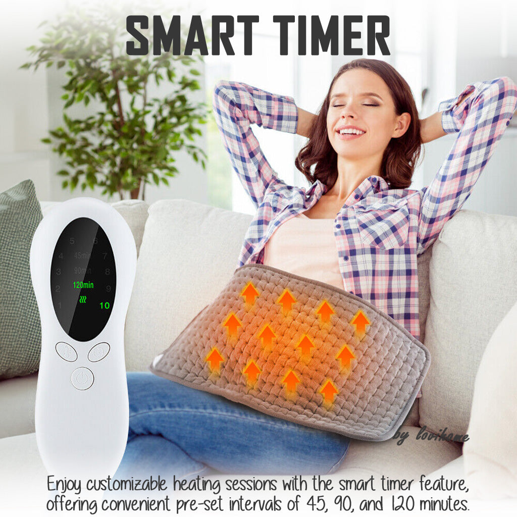 Electric Heating Pad 40x76cm Back Neck Massager Menstrual Pain Relief Travel Shoulder Waist Arm Warm Stomach Massage Heat