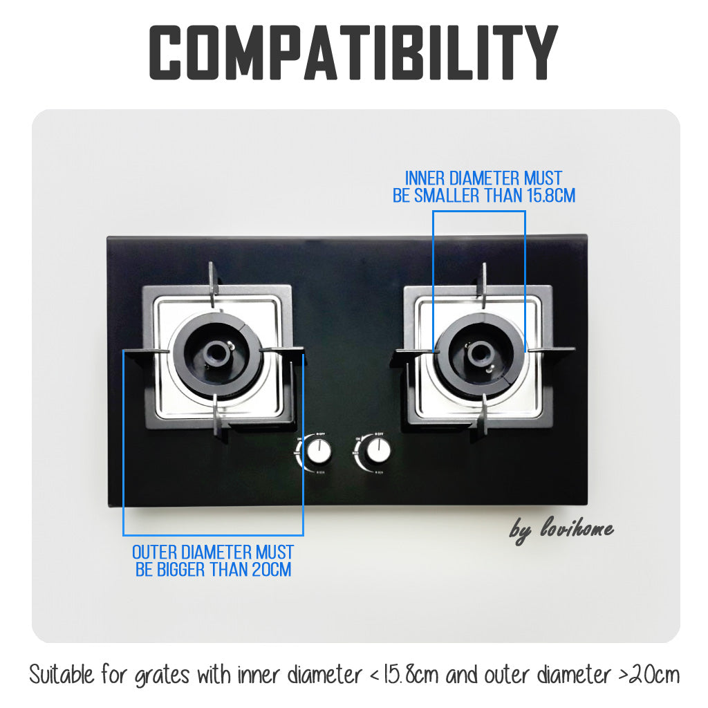 Universal Gas Hob Stove 5 Grates Support Rack Windproof Cover Cast Iron Windshield Non-slip Bracket Small Pot Holder