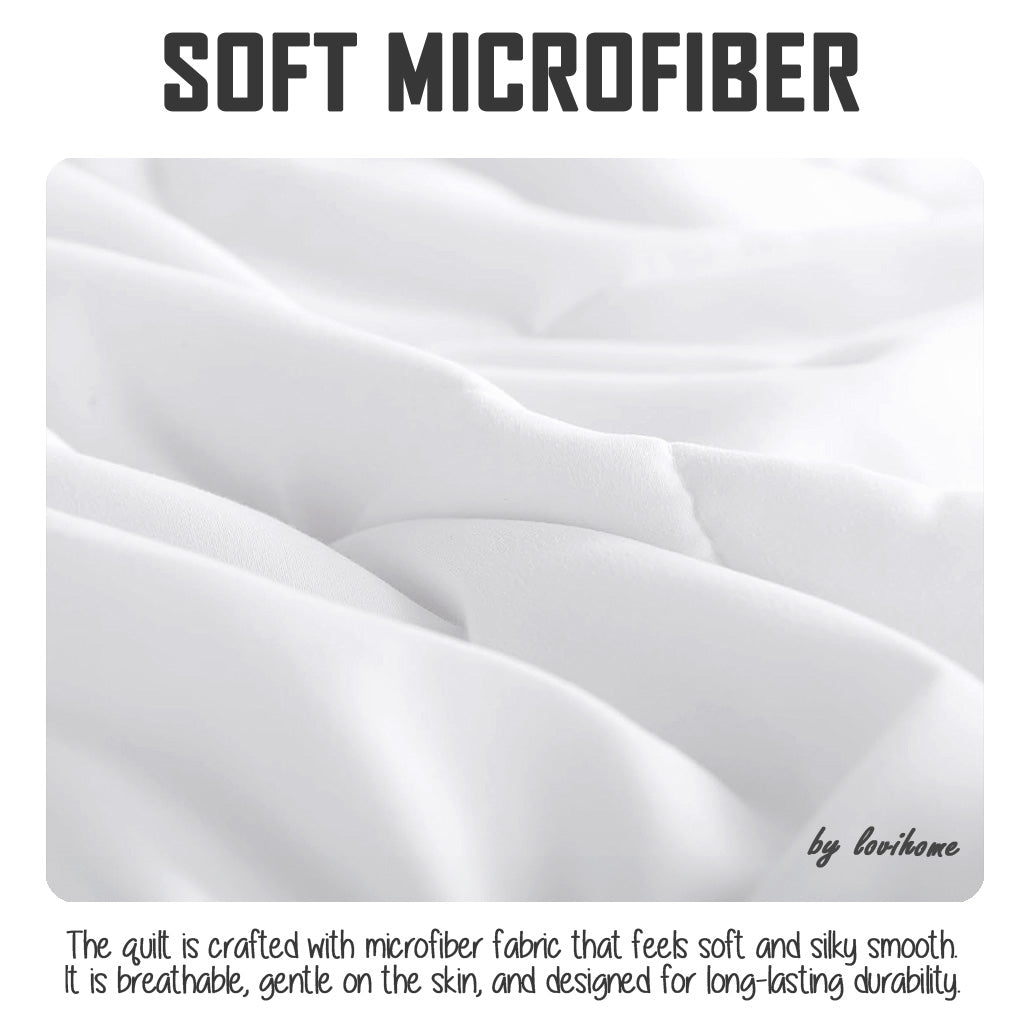 Quilt Insert Comforter Single Bed 150cm x 198cm Blanket Microfiber Fabric 4D Polyester Fiber