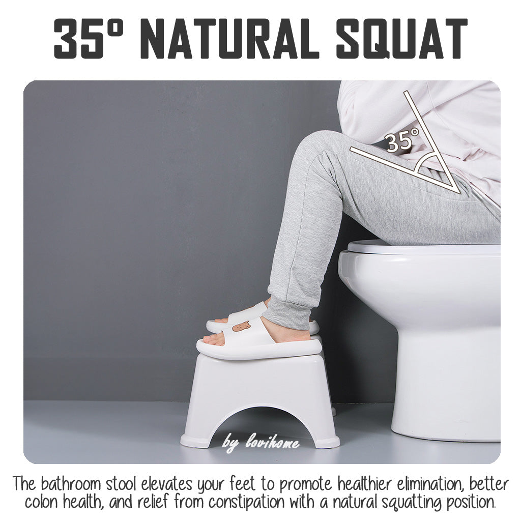 Squatmaster Blue Anti Slip Design Squat Step Stool Constipation Relief Potty Toilet Sturdy Foot Chair Footstool w/ WARRANTY
